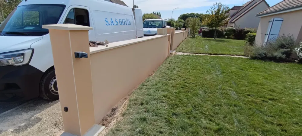 enduit mur cloture fin travaux